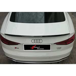 Audi A5 B9 CP 2D 2016+ - Spoiler S5 V2 Stil, Bagaj Üzeri, Piano Black Boyalı Ürün Yüzeyi, ABS