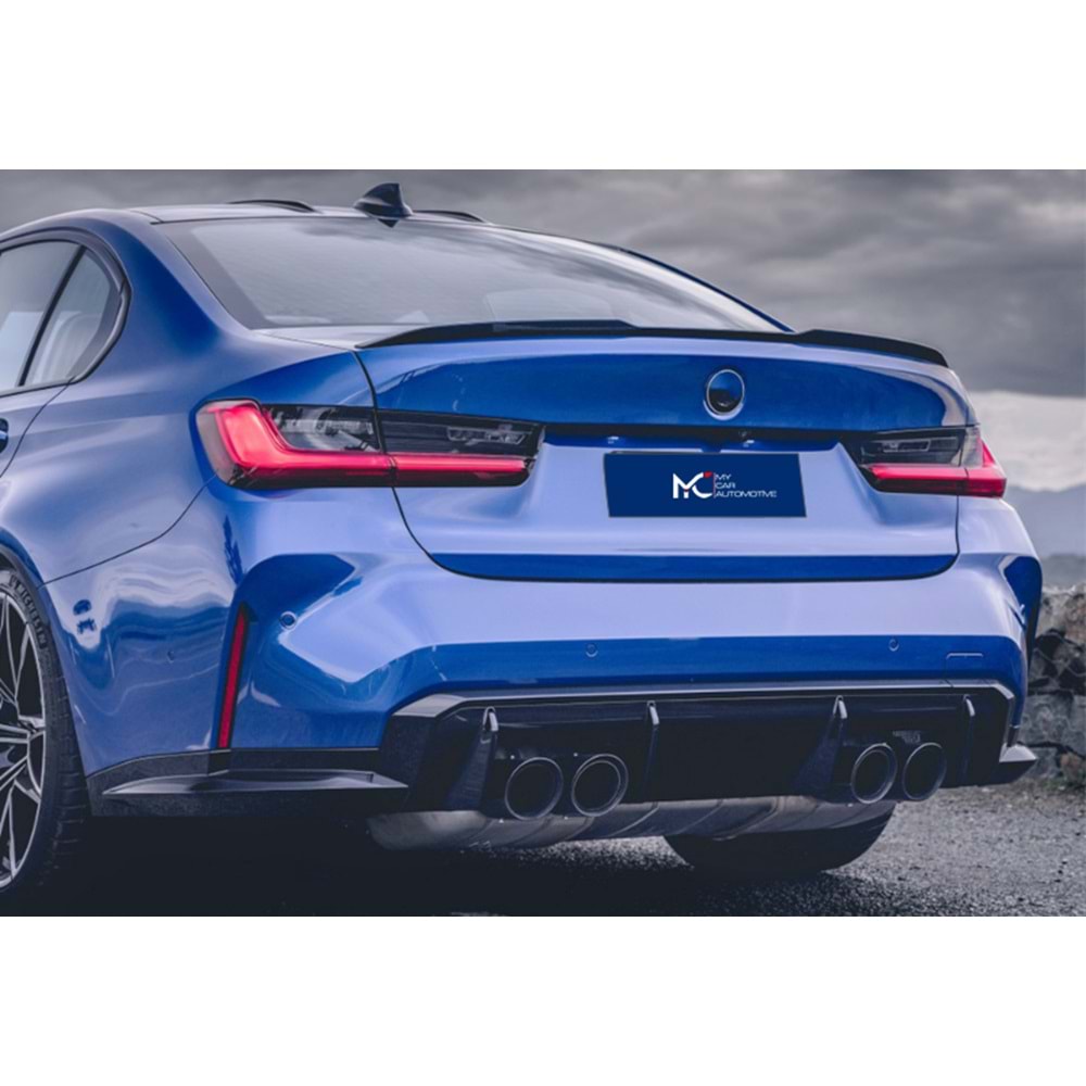 BMW G20 2019+ - Spoiler M3 V2 Stil Bagaj Üzeri, Piano Black Boyalı Ürün Yüzeyi ABS