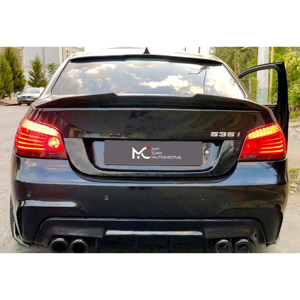 BMW E60 2003+ - Spoiler PSM V2 Stil, Bagaj Üzeri, Piano Black Boyalı Ürün Yüzeyi, ABS