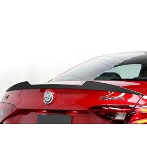 A. Romeo Giulia 2018+ - Spoiler, Quadrifoglio VQ V2 Stil, Bagaj Üzeri, Piano Black Boyalı Ürün Yüzeyi, ABS