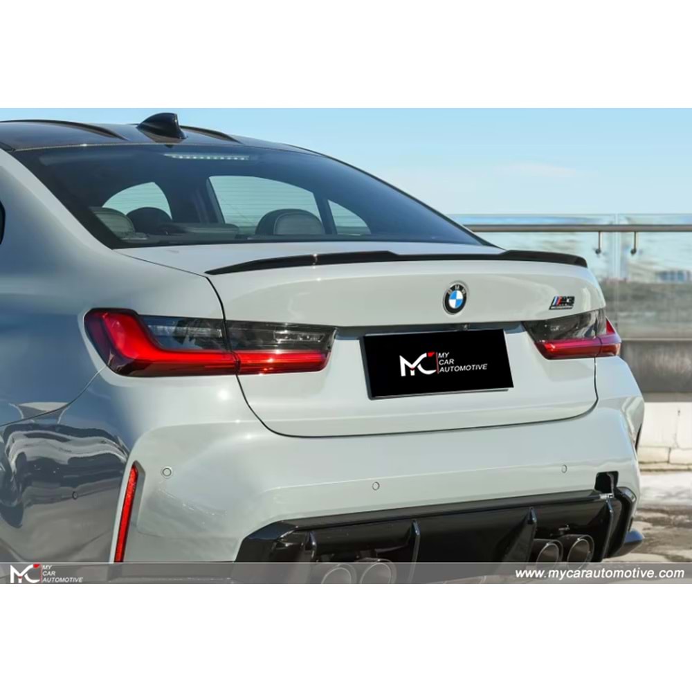 BMW G20 2019+ - Spoiler M3 V1 Stil Bagaj Üzeri, Piano Black Boyalı Ürün Yüzeyi ABS