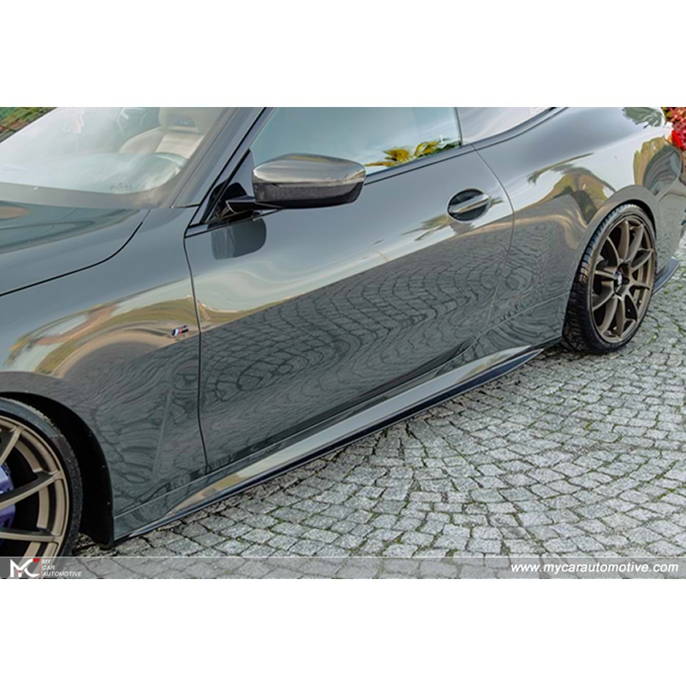 BMW G22 2020+ - Marşpiyel Çıta/Alt Yan, A Plus M440i M Pack V2 Stil, Piano Black Parlak Ürün Yüzeyi, Vakum, Set