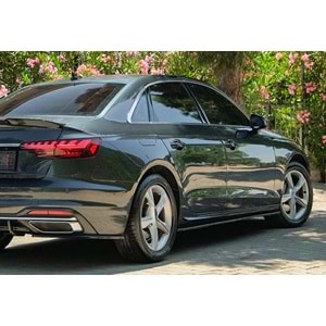 Audi A4 B9 2016+ - Marşpiyel Çıta/Yan Alt, A Plus Std. Line V1 Stil, Piano Black Parlak Ürün Yüzeyi, Vakum, Set