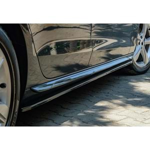 Audi A4 B9 2016+ - Marşpiyel Çıta/Yan Alt, A Plus Std. Line V1 Stil, Piano Black Parlak Ürün Yüzeyi, Vakum, Set