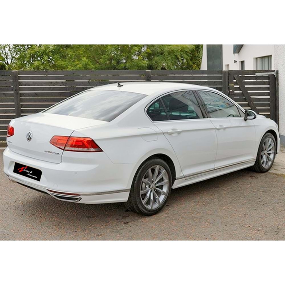 VW Passat B8 2015+ - Marşpiyel R Line Stil, İşlemsiz Ham Yüzey Vakum, Set