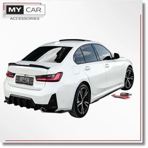 BMW G20 2019+ - Marşpiyel Çıta/Alt Yan, A Plus M Pack V1 Stil, Piano Black Parlak Ürün Yüzeyi, Vakum, Set