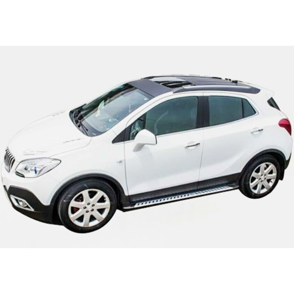 Opel Mokka 2013+ - Basamak Oem Çizgili V3 Stil, TPE Kaydırmaz Alüminyum Yüzey, ABS Ürün Yapısı, Set