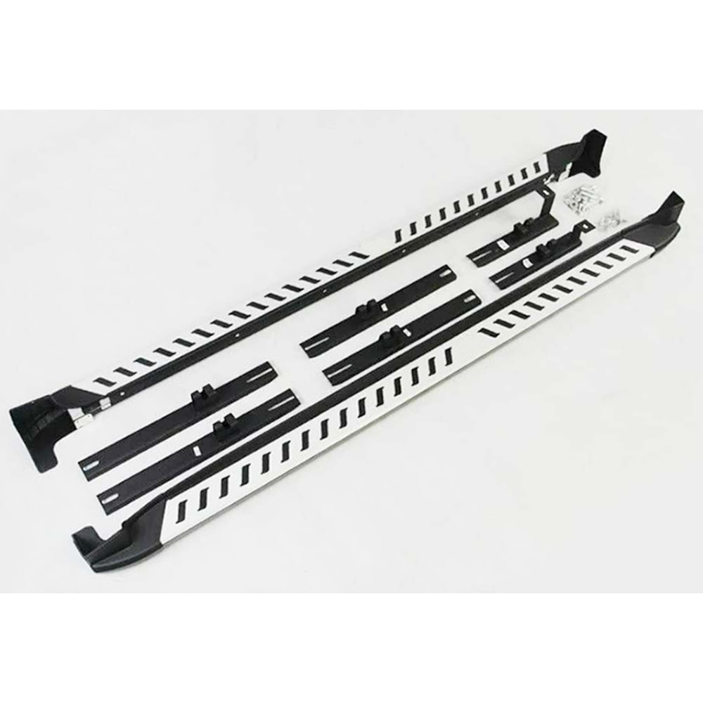 Opel Mokka 2013+ - Basamak Oem Çizgili V3 Stil, TPE Kaydırmaz Alüminyum Yüzey, ABS Ürün Yapısı, Set