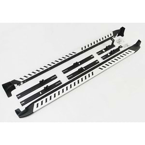 Opel Mokka 2013+ - Basamak Oem Çizgili V3 Stil, TPE Kaydırmaz Alüminyum Yüzey, ABS Ürün Yapısı, Set