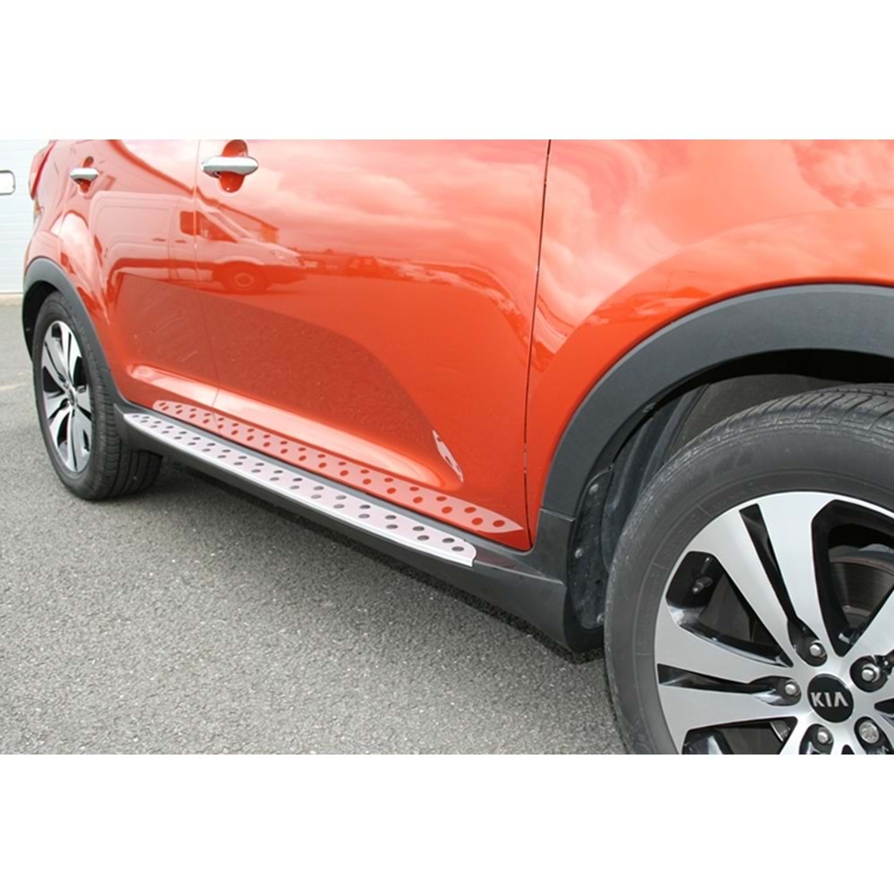 Kia Sportage 3 R 2010+ - Basamak/Yan, Noktalı Oem V1 Stil , ABS+Alüminyum Materyalli Ürün, Set