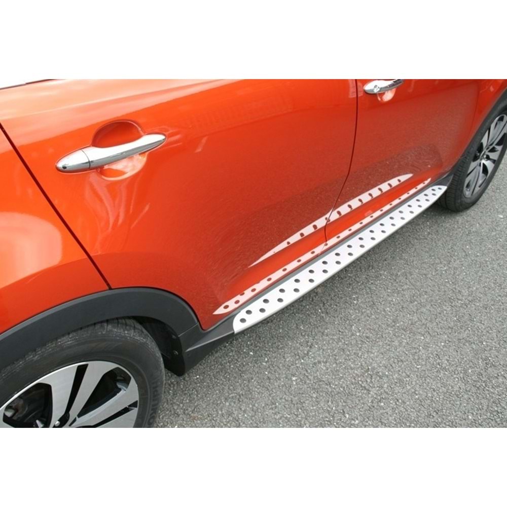 Kia Sportage 3 R 2010+ - Basamak/Yan, Noktalı Oem V1 Stil , ABS+Alüminyum Materyalli Ürün, Set