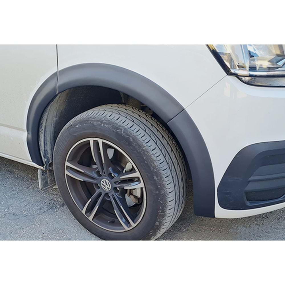 VW Transporter T6.1 2019+ - Çamurluk Kaplaması/Üst, A Plus Oem V1 Stil, Mat Siyah Ürün Yüzeyi, Vakum, Set