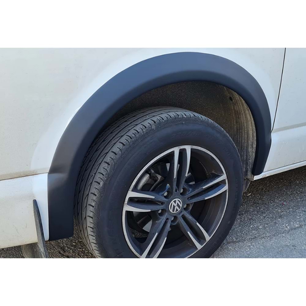 VW Transporter T6.1 2019+ - Çamurluk Kaplaması/Üst, A Plus Oem V1 Stil, Mat Siyah Ürün Yüzeyi, Vakum, Set