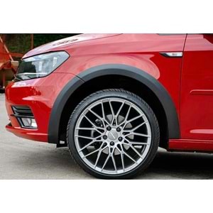 VW Caddy Mk3 FL2 2015+ - Çamurluk Kaplaması/Üst A Plus Alltrack V1 Stil, Mat Siyah Ürün Yüzeyi Vkm. Set
