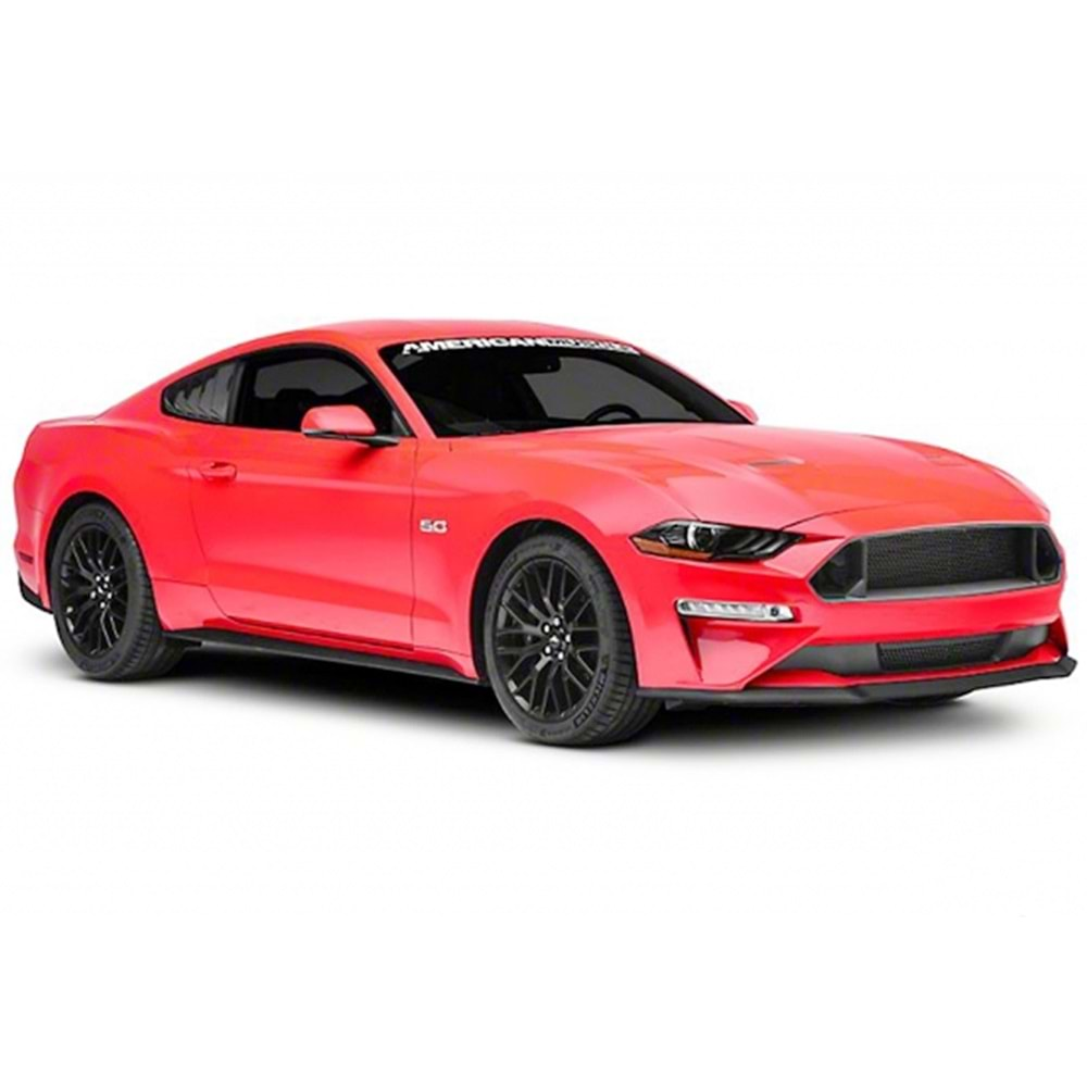 Ford Mustang Mk6 2015+ - Cam Üst Kaplaması/Yan C Sütunu V2 Stil, Arka, Piano Black Boyalı Ürün Yüzeyi, ABS, Set